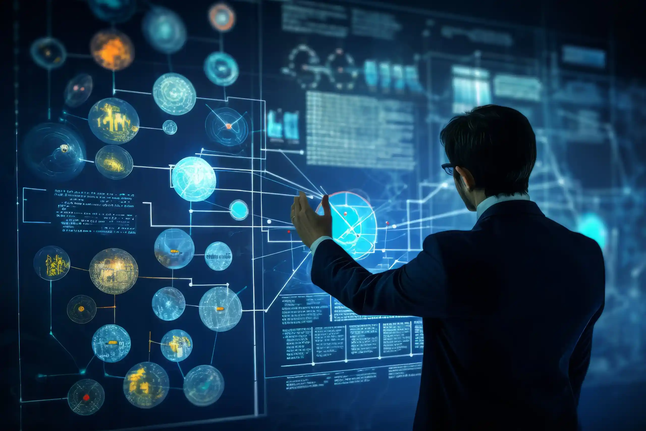 businessman working futuristic office min scaled 1 11zon